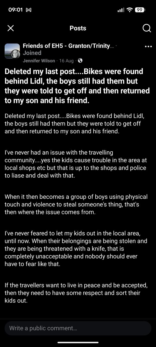 BBulittt's tweet photo. @BBCScotlandNews In the last week or so they have been responsible for a serious assault, and a robbery, whereby a youngster was robbed off his bike when a knife was presented to him. https://t.co/VB6ATUnIFY
