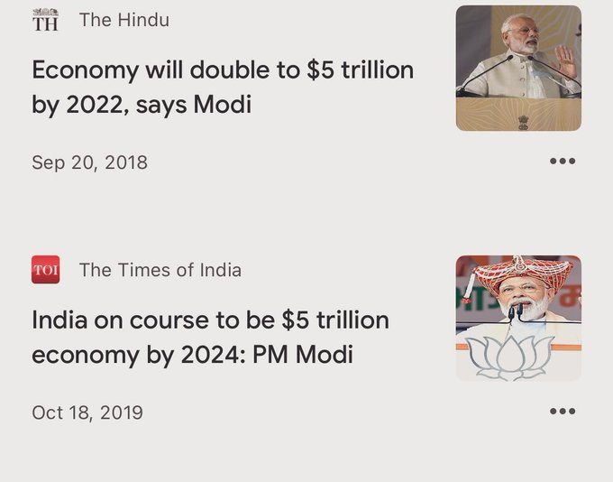 shayanny_k's tweet photo. We have still not achieved our old target of $5 trillion economy as promised to achieve till 2022/2024.

Easy to make promises, tough to execute https://t.co/jFZpU4x1jD