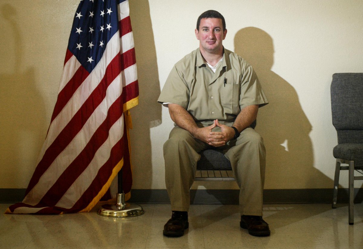 WorldSportsEX's tweet photo. Throwback Thursday.  This photo of Jay Cohen ran alongside a March 2003 @LasVegasSun article written by award-winning journalist Steve Kanigher. Taken by a photographer at Federal Prison Camp, Nellis (FPC Nellis) located outside Las Vegas, the photo caused a minor uproar after the article ran. The flag placed behind Cohen was touching the ground (a breach of flag etiquette) and people noticed. The Las Vegas Sun received several complaints about the photo. Read more about Jay's time at Nellis in his book "Odds Man Out." Go to https://t.co/qN6qHusmyS to order your copy today.
#SportsBetting
#Prison
#CampNellis