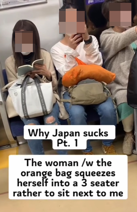 harukaawake's tweet photo. 🇯🇵 A Muslim woman in Japan made a video about how a Japanese woman refused to sit next to her.

I mean... can we really blame the Japanese lady here? If you are wearing a hijab, mask and massive headphones you probably look like a complete psychopath. Why would I want to sit next to you?