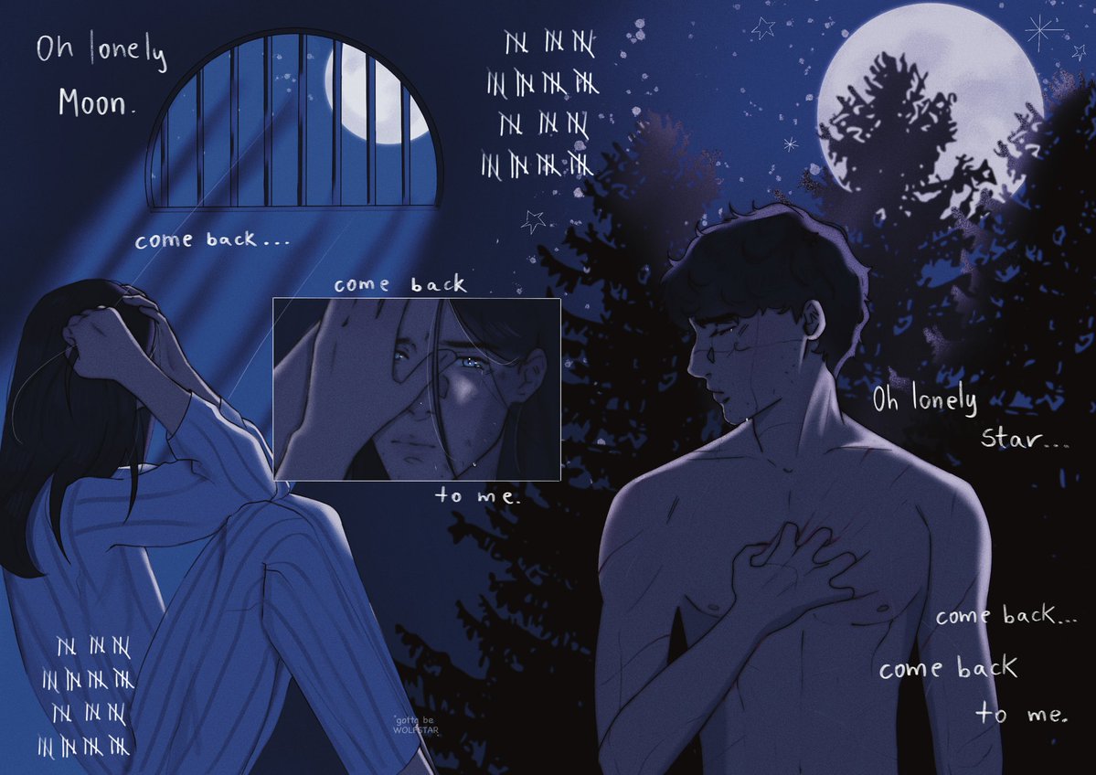 gottabewolfstar's tweet photo. oh lonely Moon, come back… come back to me.

#wolfstar https://t.co/rhYJNb2wHm