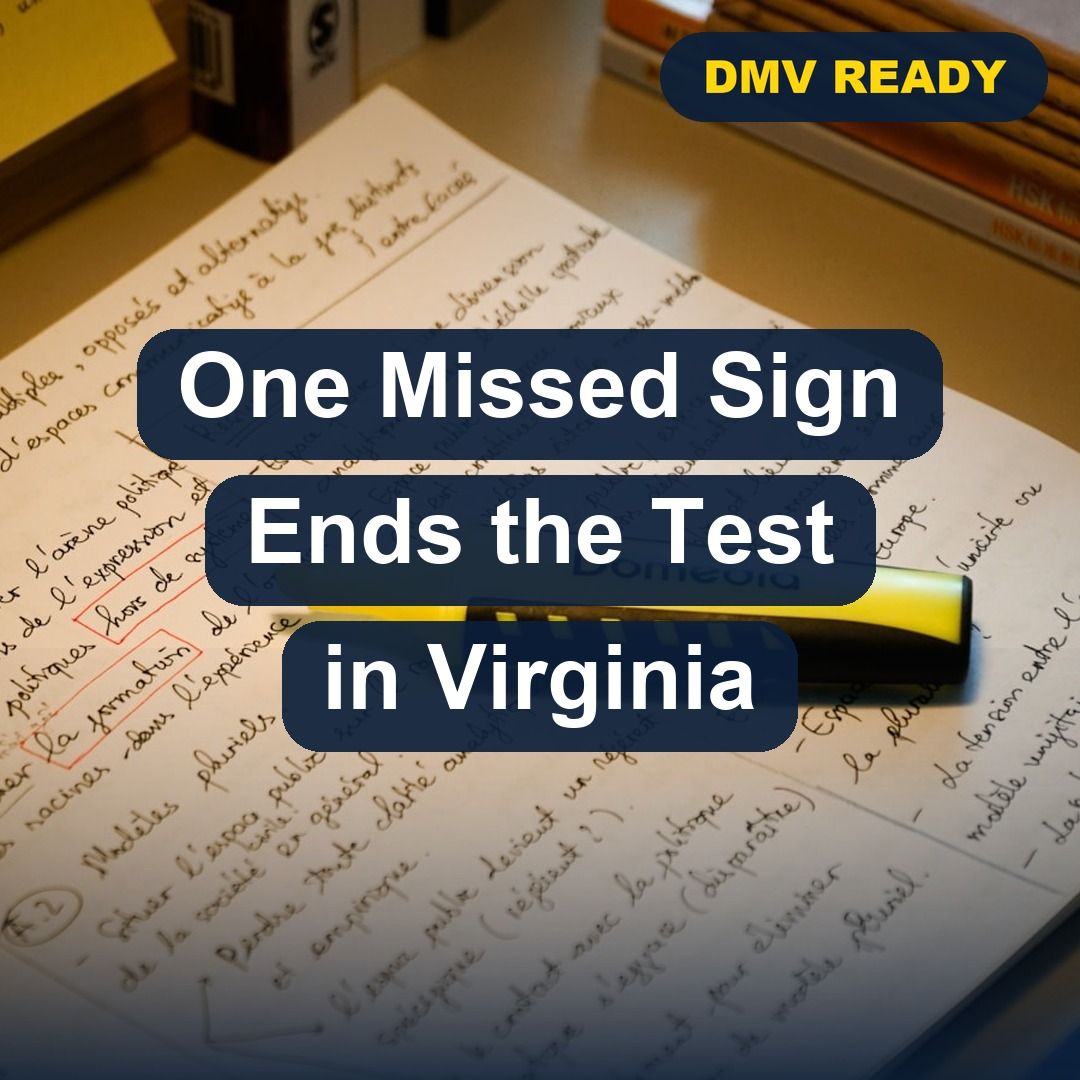 dmv_ready's tweet photo. Virginia's permit test has a trapdoor. All ten sign questions in Part One must be right before Part Two opens. Miss one and the appointment ends, no matter how well you know the rules.

https://t.co/lPAChragRP https://t.co/eYpU8LVmlP