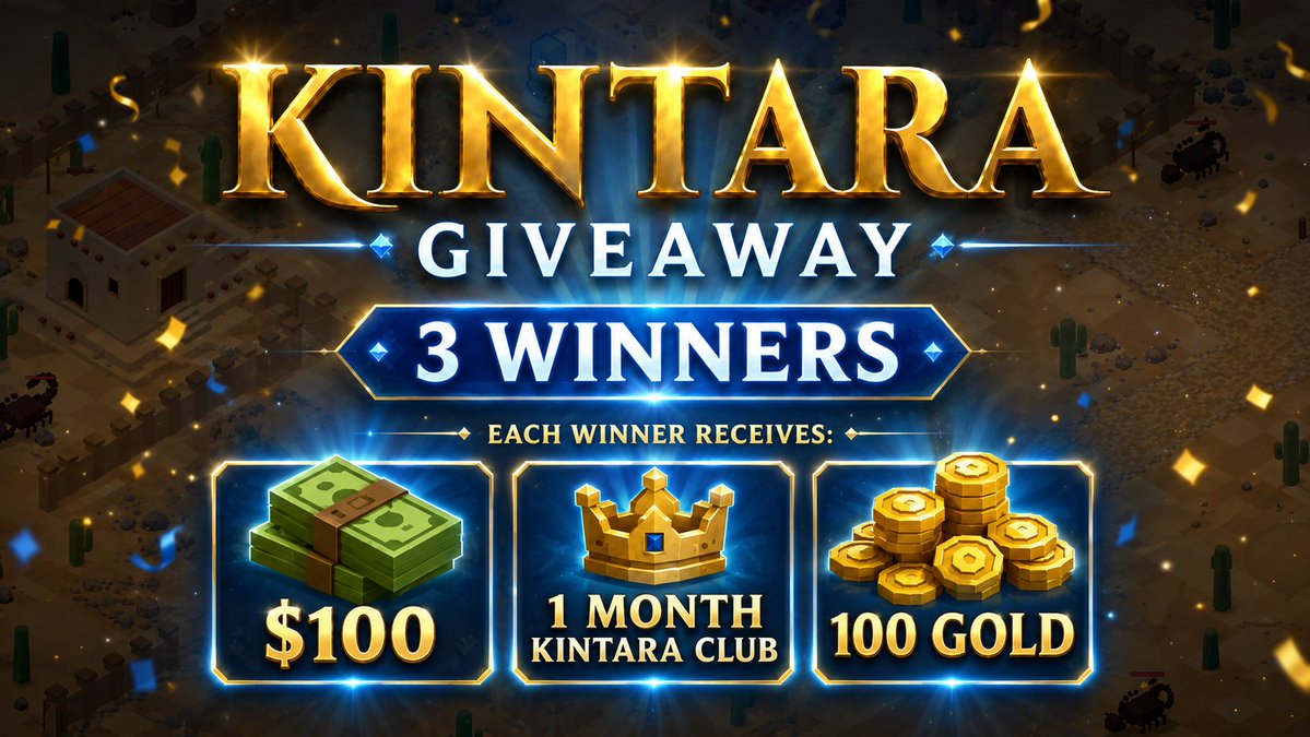 PlayKintara's tweet photo. KINTARA GIVEAWAY 🎁

3 winners will each receive:
$100 + 100 Gold + 1 Month KC

Follow, repost &amp; comment your in-game username

Winners drawn September 1st. Good luck! 🤝 https://t.co/RHXqbuvOAq