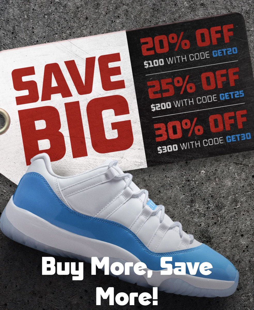 CDNnotify's tweet photo. Big Foot Locker CA Sale 🚨 

• 20% OFF $100
• 25% OFF $200
• 30% OFF $300

Many styles to choose from. 

https://t.co/9bIQG70AmQ https://t.co/bXXMUzAbW5