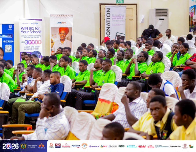 StJohnsSekondi's tweet photo. @NSMQGhana 
SMS Auditorium

End of contest:

St. John’s School: 55pts
Nandom SHS: 30pts
Benkum SHS: 19pts https://t.co/cIxcRm4iQJ