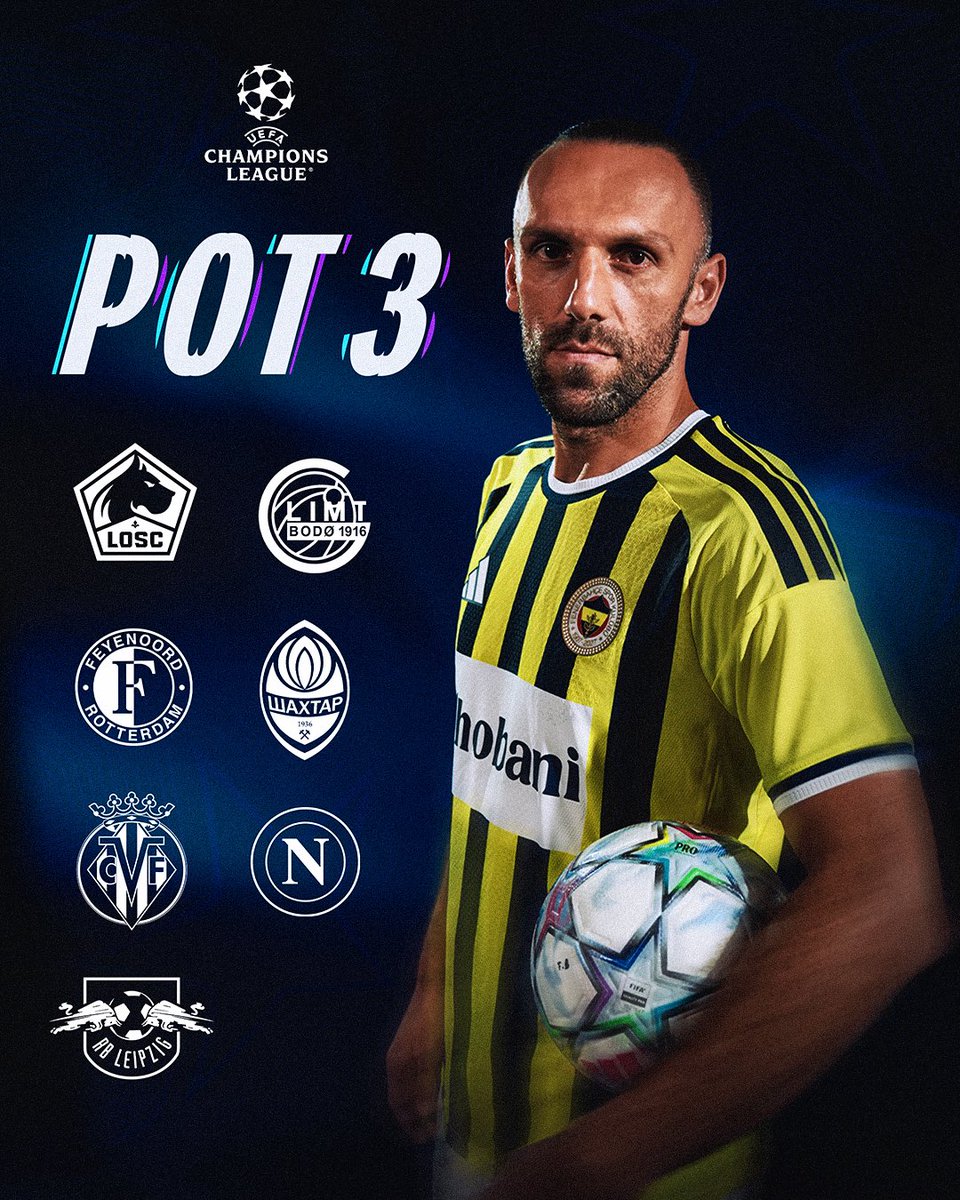 Fenerbahce's tweet photo. It’s #UCL Draw time! 

Who do you think we’ll face? 

Drop your predictions in the comments! 👀 https://t.co/hGNaJjY06Q