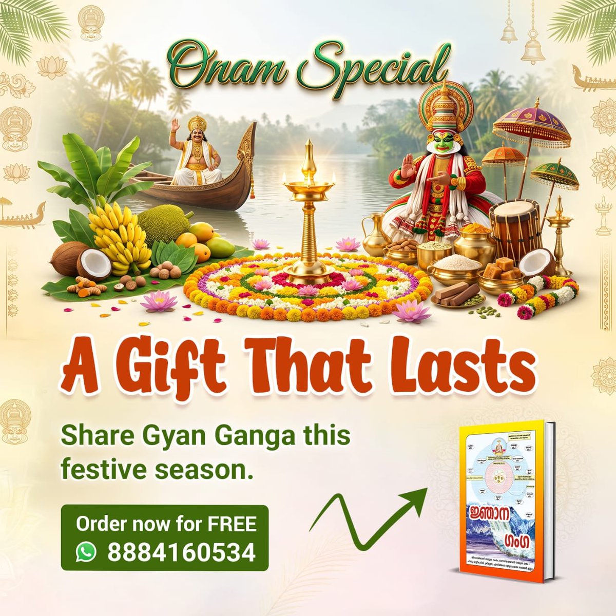 MSoaab's tweet photo. #OnamSpecial26
Onam reminds us of values. Gyan Ganga Book reflects those values beautifully. Free copy available. This Onam, I wanted to share peace along with joy. Gyan Ganga Book gave me that. It’s free to gift.

Gift Of Onam https://t.co/qNuSuBxsv6