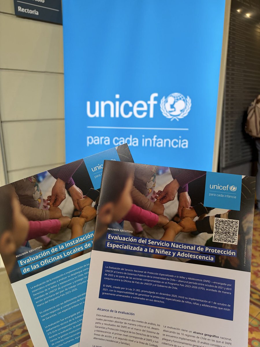 UnicefChile's tweet photo. Estamos en el seminario “Garantizar derechos, transformar trayectorias: evidencia para fortalecer el Sistema de Garantías de la Niñez y Adolescencia” que organizamos junto con @JusticiaySocUC.

➡️Sigue la conversación: https://t.co/IK8P5hnffv https://t.co/GtkWAPQ4IO