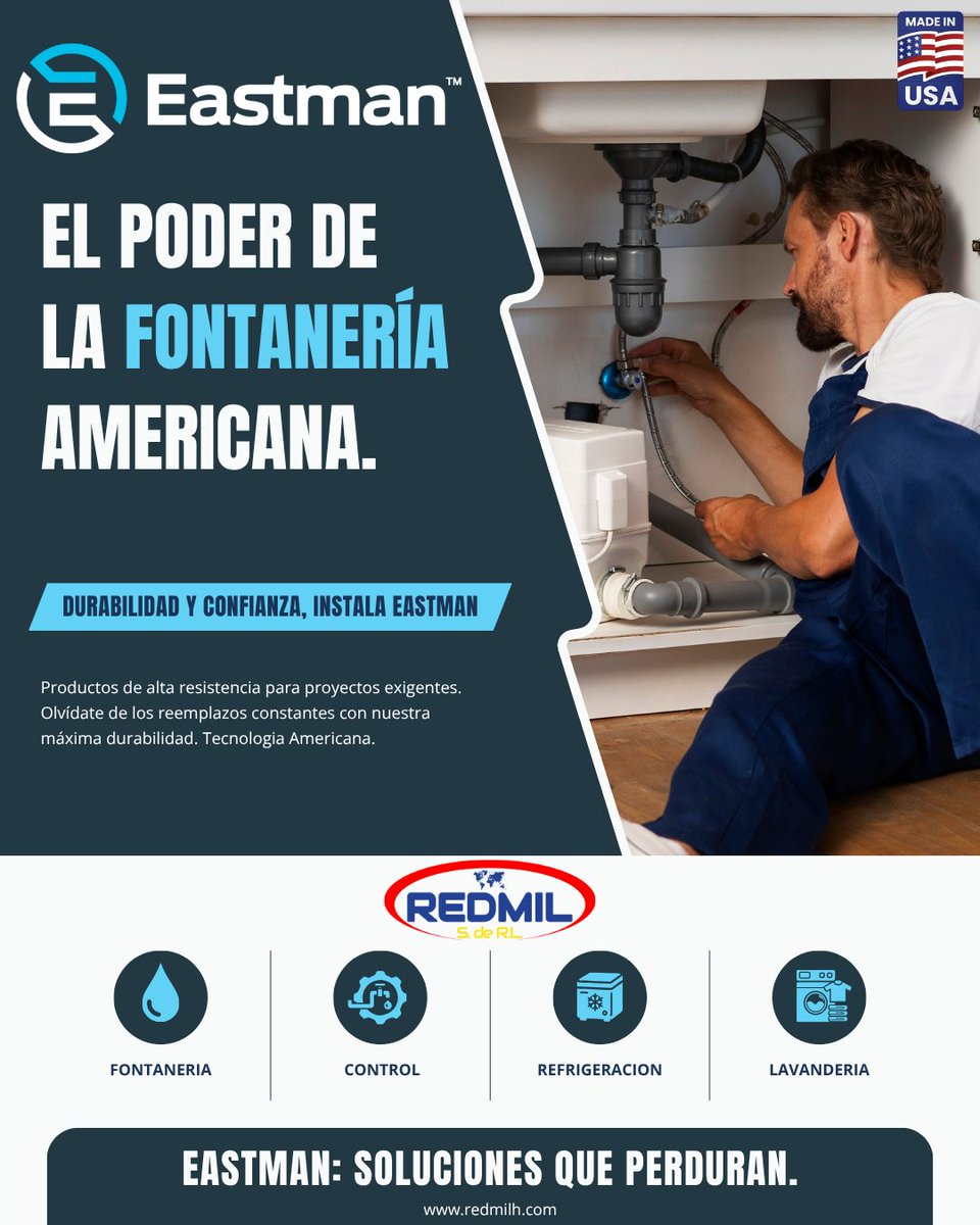 RedmilHonduras's tweet photo. 🚨¡Durabilidad y confianza en cada instalación!

✅ Máxima durabilidad.
✅ Alta resistencia.
✅ Soluciones que perduran (Made in USA).

🔥 En REDMIL tenemos OFERTAS EXCLUSIVAS PARA MAYORISTAS. 

📲Escribinos hoy: 9919-1414 

#Ferreterias #EASTMAN #Mayorista #Plomeria https://t.co/a9yeSRaezY