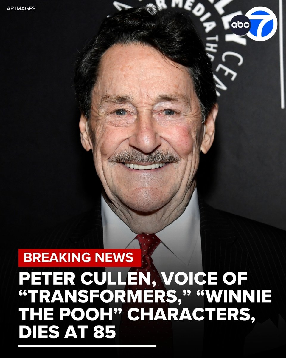 ABC7's tweet photo. #BREAKINGNEWS: Peter Cullen, a voice actor who starred as Optimus Prime in "Transformers" and as Eeyore in "Winnie the Pooh," has died at the age of 85. https://t.co/sl32Ku8Prm https://t.co/BWI8S9ihHF