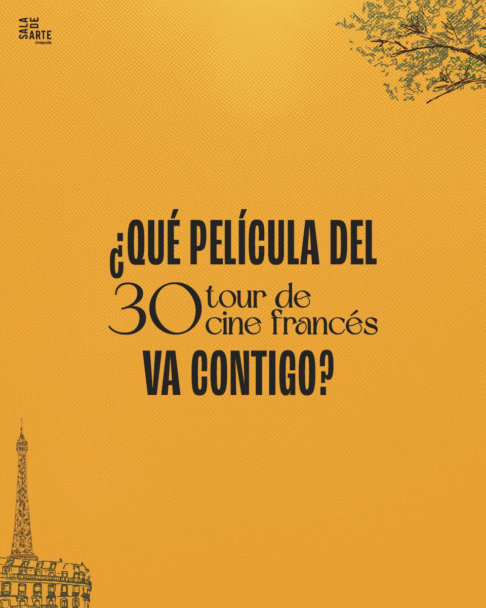 SaladeArtecine's tweet photo. Un misterio, un romance o un viaje que lo cambia todo... 🤔 ¿Qué película del #TourDeCineFrancés va contigo? 👇 🇫🇷

🎟️ ¡La preventa ya está abierta! Compra tus boletos aquí: https://t.co/BclCdoUNqh 👇 https://t.co/rqC8dT6H5i