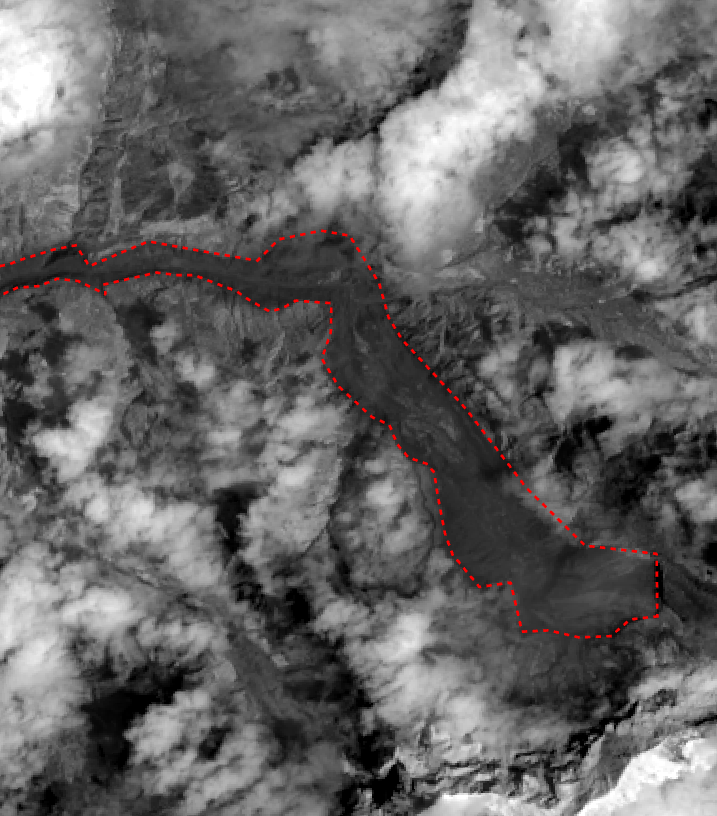 forecaster25's tweet photo. Terrain analysis in the Nepal flood channel shows the flood surge may have been *500 METERS* high (1500 ft) in places, and 80 - 100m deep at the border crossing. #NepalFlood

Preliminary analysis using Landsat 9 images and SRTM Terrain data with a rough flood extent. https://t.co/IDz50ctEYV