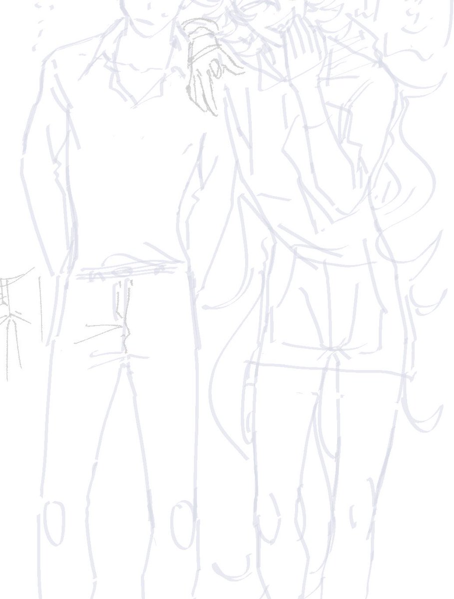 himadog0104's tweet photo. 下描きの時点で体のライン書いてから服着せる派なんだけど、線画にうつった時に服はもっとブカブカって分かってても体のラインころしたくないという意識が働いた結果ピチピチになってしまう https://t.co/FhiGvR4zly