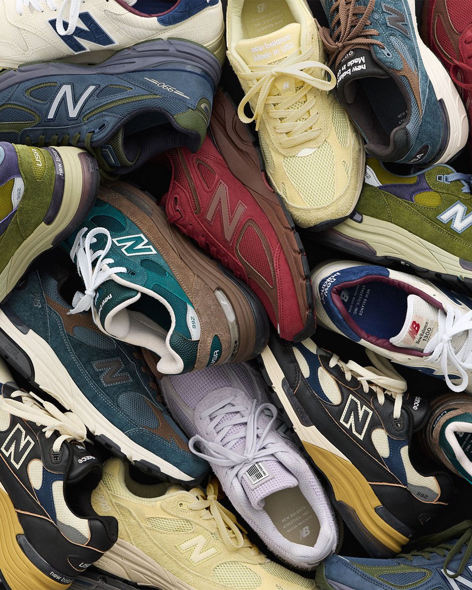 SneakerNews's tweet photo. New Balance Made In USA FW26 is STACKED.

The first drop hits stores on September 10th.

Here's the entire collection >> https://t.co/V7IIRE7tJX https://t.co/oimxRTbFRV