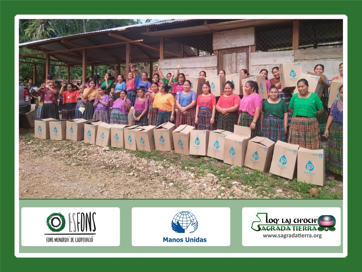 SagradaT's tweet photo. En el municipio de Raxruhá, Alta Verapaz se promueven ambientes saludables e higiénicos a través de la dotación de filtros purificadores de agua, los cuales benefician a las familias. https://t.co/kwu9XJQcPM