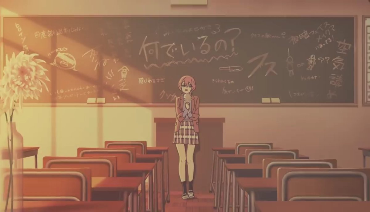 IchikaxPolyCord's tweet photo. Tbh i still really like the detail of muu wearing Rei uniform at the end with a flower in her hand after Rei died. Damm maybe she just wanted Rei uniform https://t.co/3zPlTiJZ7q