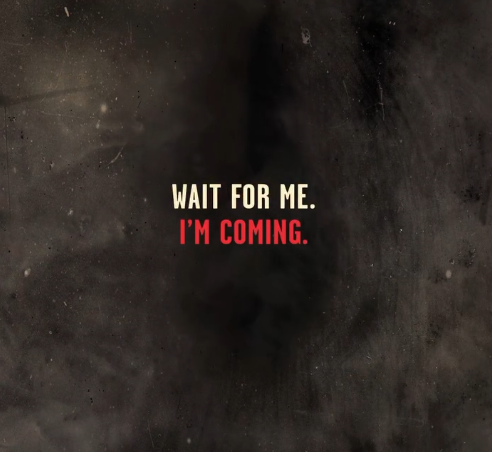 areviewmusical's tweet photo. Assim como já mostrava no site oficial da montagem, aparentemente o verso "Wait for me, I'm coming" foi adaptado para "Vou até o fim, me espera" 🌹 https://t.co/cv4TAHLX84