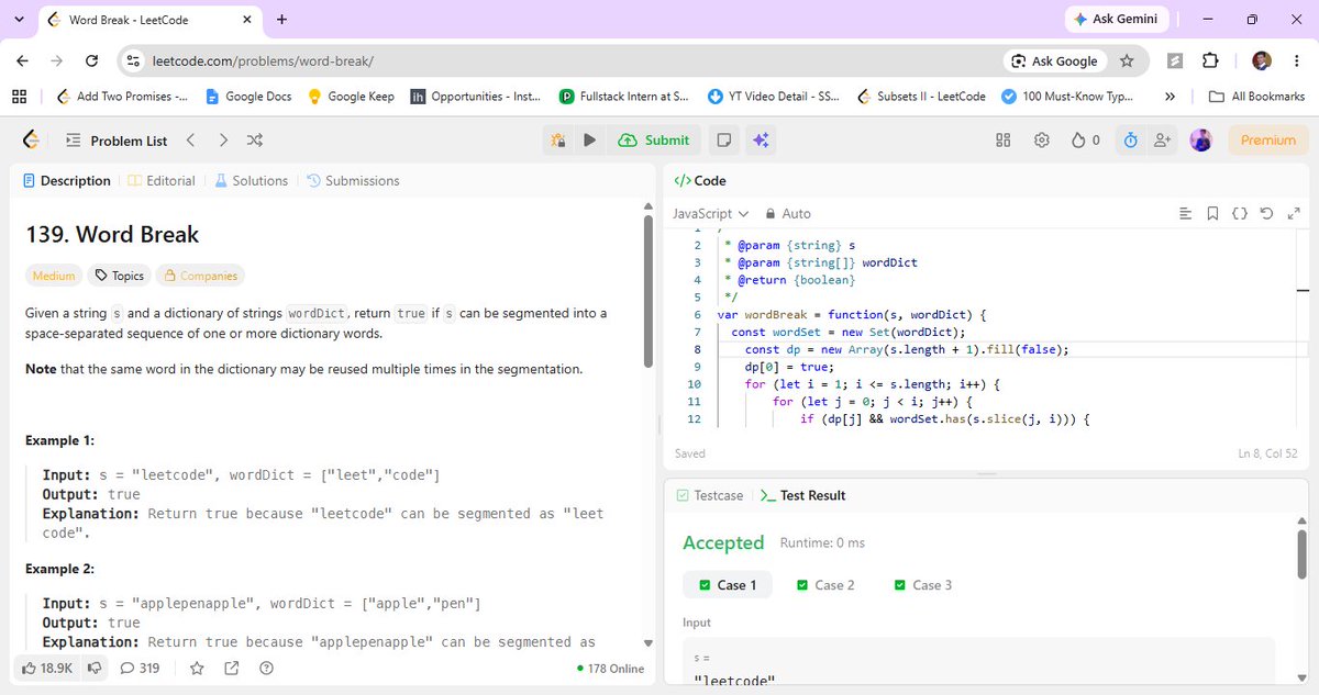 Sourabh_2222's tweet photo. Day 75/100 of #100DaysOfLeetCode ๐
After completing #90DaysOfJavaScript, I'm starting a new challenge!
โ
1 LeetCode problem daily
โ
Focus: DSA & Problem Solving
โ
Language: JavaScript
Let's grow together! ๐
#LeetCode #JavaScript #100DaysOfLeetCode https://t.co/U9awuwLoff
