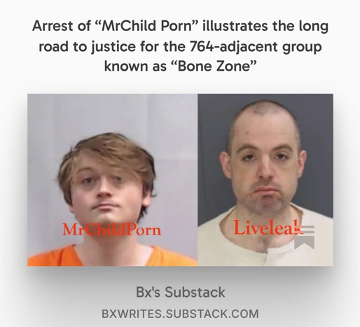bx_on_x's tweet photo. The man called "MrChildPorn" who went viral after his arrest is the second member of the 764-adjacent group known as "Bone Zone" to be brought to justice in the past year. Read more: https://t.co/h81wVVxNui