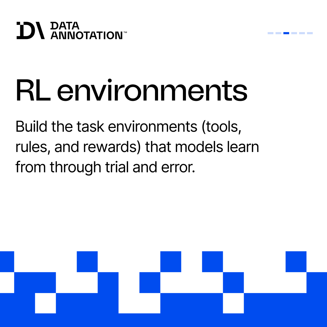 Data_Annotation's tweet photo. Making sure AI responses are accurate is only one aspect of AI training. See where your own expertise fits. https://t.co/zTDtTi5HQ3