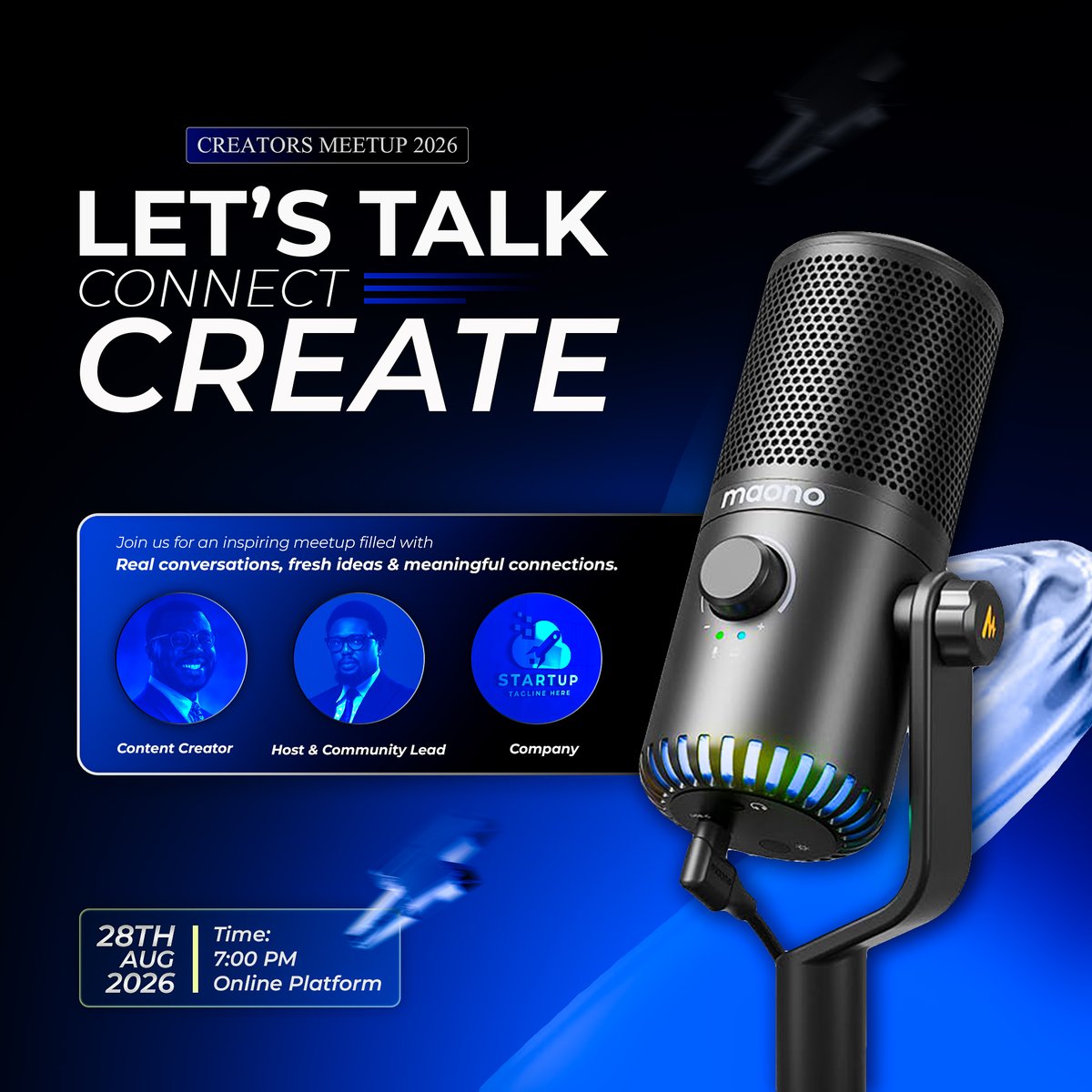 roufr90k's tweet photo. Let's Talk. Connect. Create.

Join us for real conversations, fresh ideas &amp; powerful connections. Save the date 

#LetsTalkCreate #CreatorsMeetup #Podcast #OnlineEvent #Networking #ContentCreators

Want a shorter, punchier version too, or should I keep it detailed like this? https://t.co/gcRdM5bC69