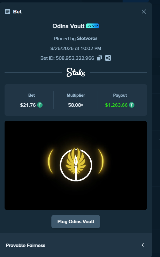 ritikgoldsol's tweet photo. WHAT A RUN. 😮‍💨🔥

Just hit an absolutely CRAZY win on Odin’s Vault! 🏆💰

Huge shoutout to @ValkyrieXStudio  and @ProdigyDDK  for creating such an insane slot. This one was DIFFERENT. ⚡️

Thank you for the absolute madness! 🫡🔥
#OdinsVault #ValkyrieStudio #Prodigy https://t.co/We8n1Q0Ke8
