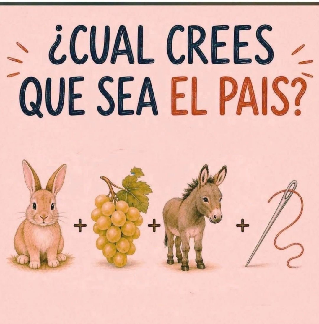 wasmsiado's tweet photo. Cuál es el Pais??
🤔🤔🤔 https://t.co/3Lq85AIJO8