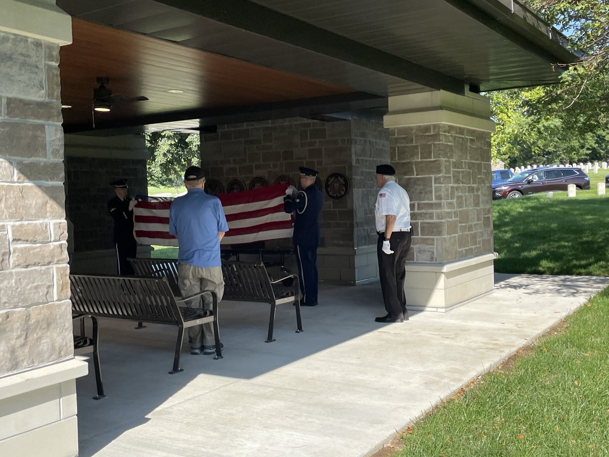 DaytonVA's tweet photo. People in the community came out to the Dayton National Cemetery Wednesday for Airman First Class Michael L. Fain's final salute. The Veteran had no known next of kin. He served in the Air Force from 1980-1984 and was from Sidney, Ohio. Thanks to those who came to honor his service.