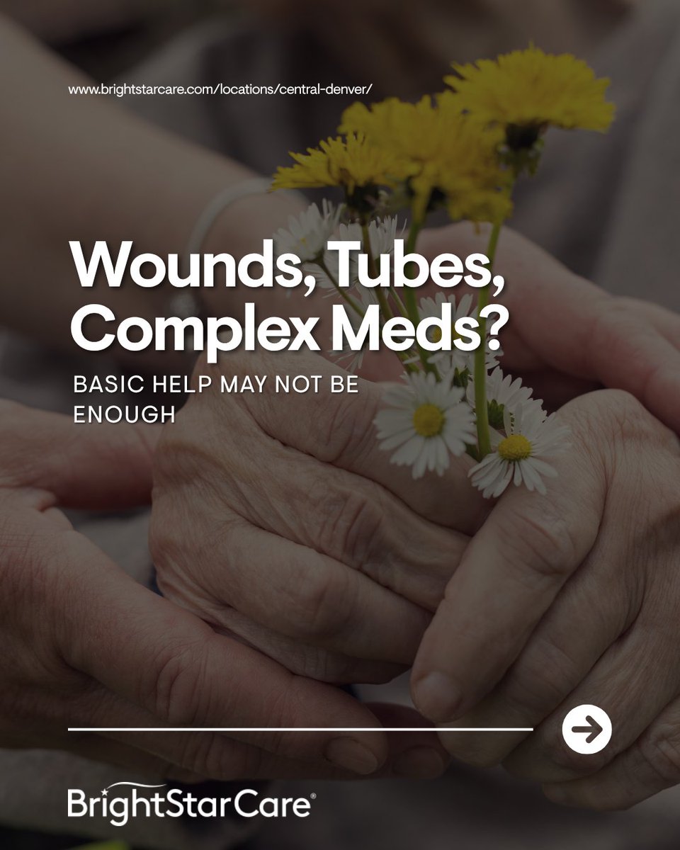 BSCDenver's tweet photo. Wounds, equipment, complex meds: when basic home care isn't enough, you need nurse-led support that grows with your family. 📞 BrightStar Care of Central Denver: 303.300.6666 #SkilledNursing #DenverHomeCare https://t.co/LzP43m1rHy