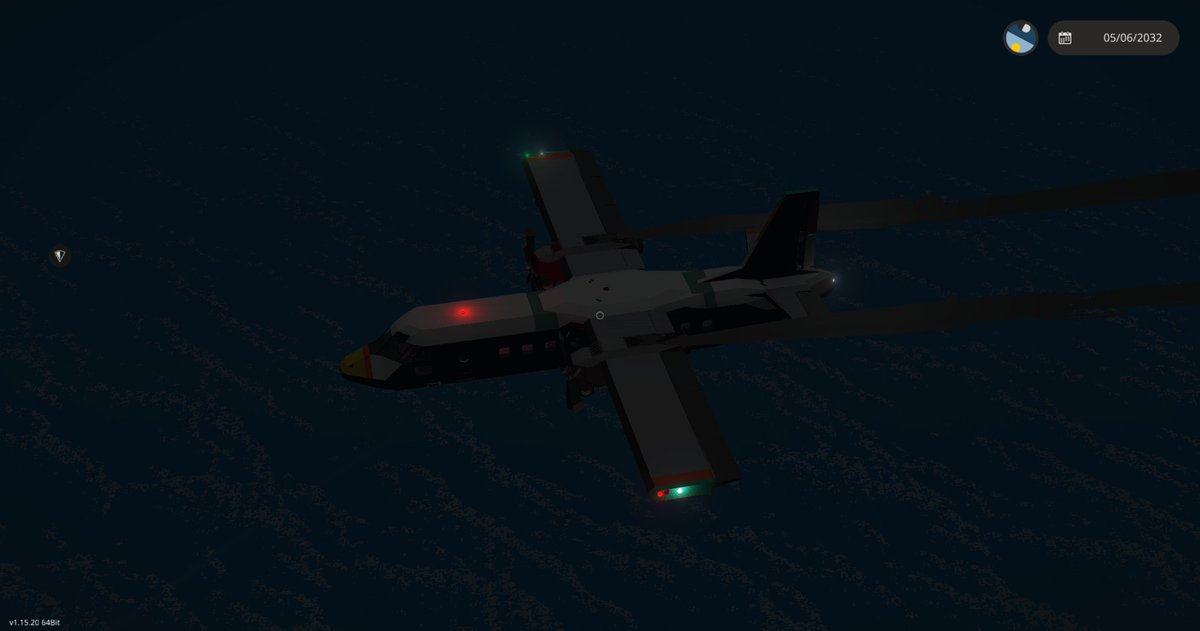 ZHI_SUPPORT's tweet photo. 簡単な速度維持と高度維持が完成したのでZP-9A初めての北極フライト、時間変化と天候変化もONで外的要因での不具合の洗い出し、結構色々出たので真っ当に開発記してる
#Stormworks https://t.co/4coCe5fPue
