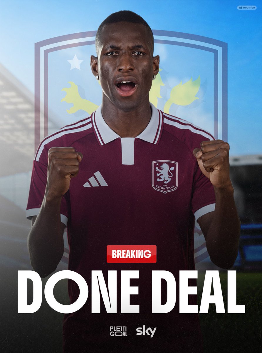 Plettigoal's tweet photo. ๐จ๐ฅ BREAKING | Nicolas Jackson to Aston Villa - DONE DEAL โ๏ธ
Full agreement reached with Chelsea for a โฌ75m package including bonuses. Contract until 2031. #CFC
Full agreement now also reached between Jackson and #AVFC. No hijack attempts. Green light. Medical completed today, as revealed.
@SkySportDE ๐ธ๐ณ