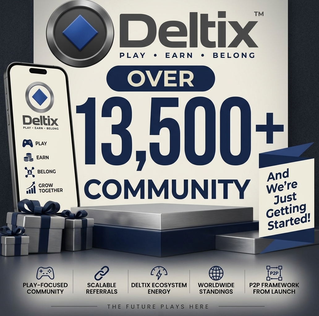 Cryptomentory07's tweet photo. 🚀 13,500+ strong and just getting started! Deltix skips the old mining model—play games, earn rewards, and trade P2P instantly from Day 1. ⚡

Play. Earn. Belong. Next stop: 20,000! 📈 
#Deltix #DLTX #PlayEarnBelong https://t.co/oRlSQuRpye