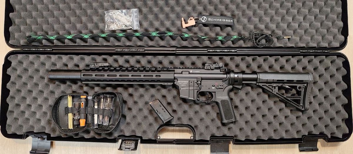 Tir_Navarre's tweet photo. Carabine SCHMEISSER modèle AR15-9 SD (PCC) - Calibre 9x19 - 10" - Mallette - Kit nettoyage

Occasion révisée
Bon état

https://t.co/kr2rSI7k4M

#CommanderieDeNavarre #DeusVult #Armurerie #ArmesOccasion #TirFrance https://t.co/HYViz1DR0V