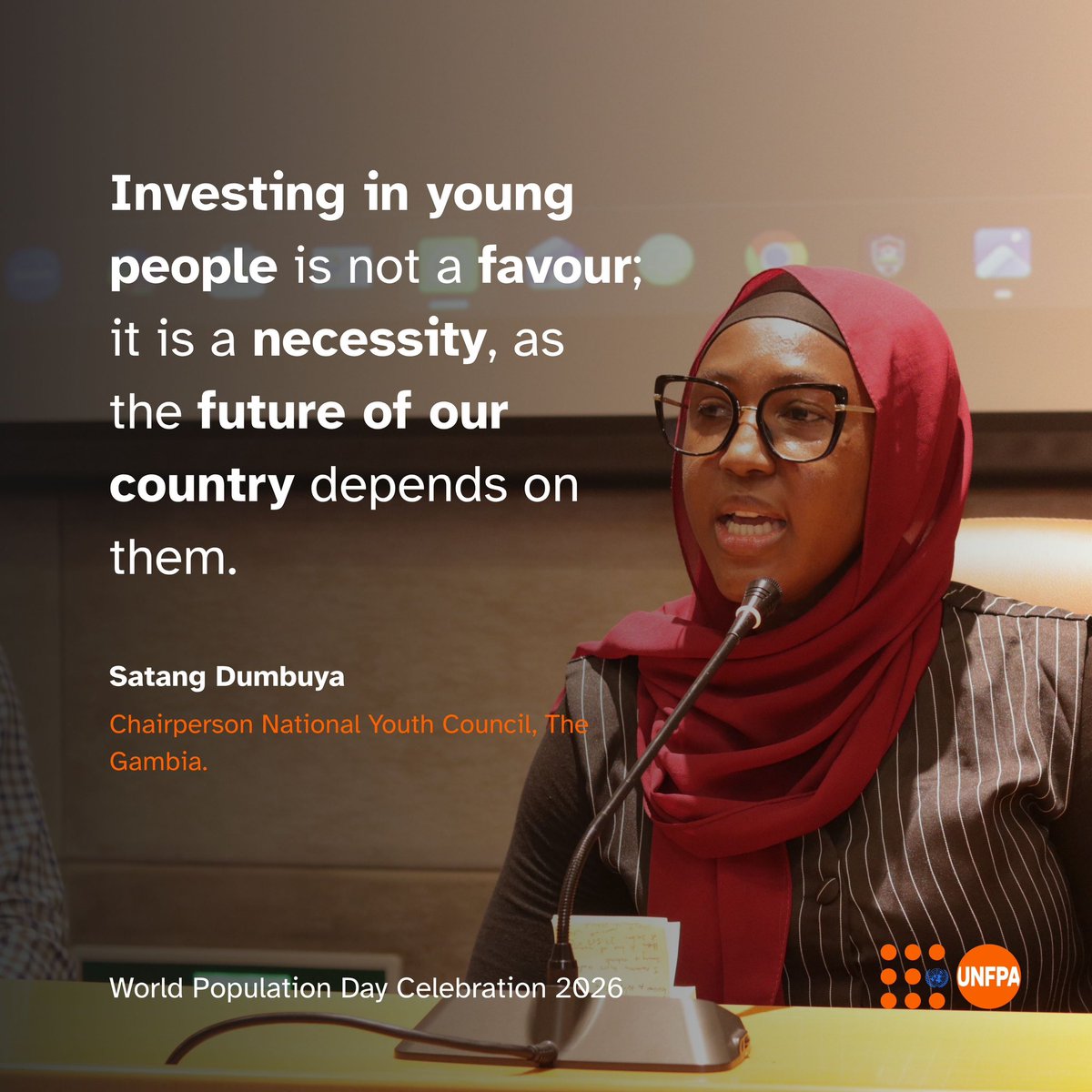 UNFPATheGambia's tweet photo. Young people are the hope of our future. Investing in their skills, opportunities, aspirations, and access to quality family planning services is essential to unlocking their potential and building a brighter future.
This is what young people had to say ⤵️
#WorldPopulationDay https://t.co/EZfVjf503J