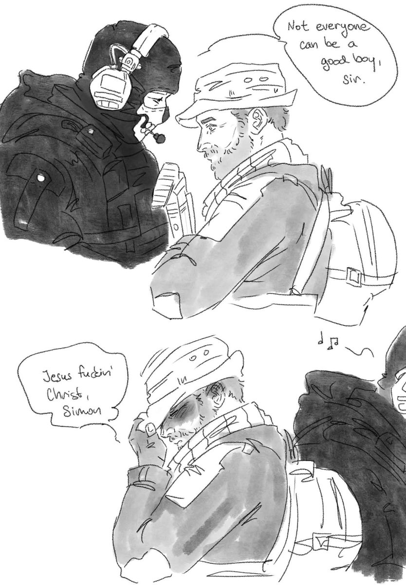 merala_san's tweet photo. I'm not dead but my apple pencil is :') 

Here's a quick #ghostprice drawing I did before it gave up on me

Also sorry for disappearing for so long, I'm not officially back but my passion for CoD is rekindled and I have been drawing the boys on the dl again 🫡 https://t.co/Uf6MhzKcp4