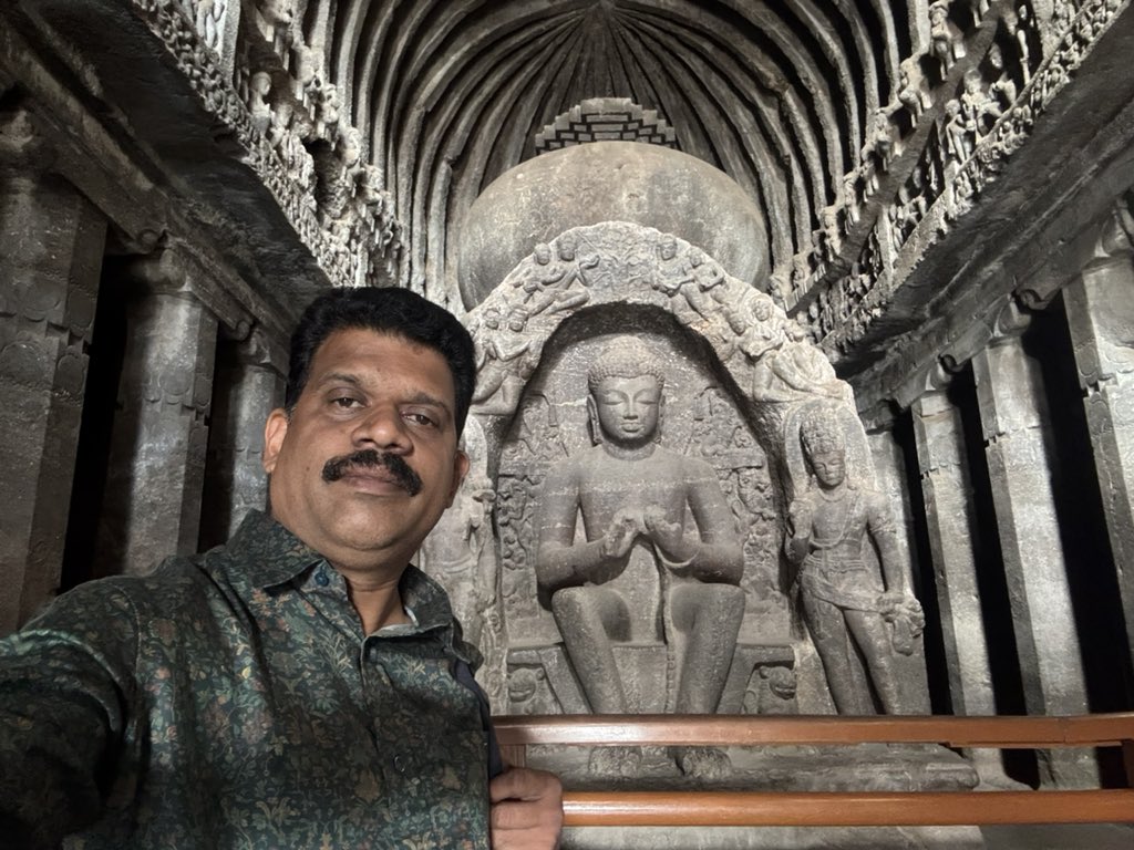 dhanasumod's tweet photo. Sculptors who froze time in stone! The breathtaking caves of Ajanta and Ellora stand as timeless testaments to India’s centuries-old artistic genius and glorious heritage. ✨ #AjantaEllora #IncredibleIndia #IndianHeritage https://t.co/wK4ccmfiqs