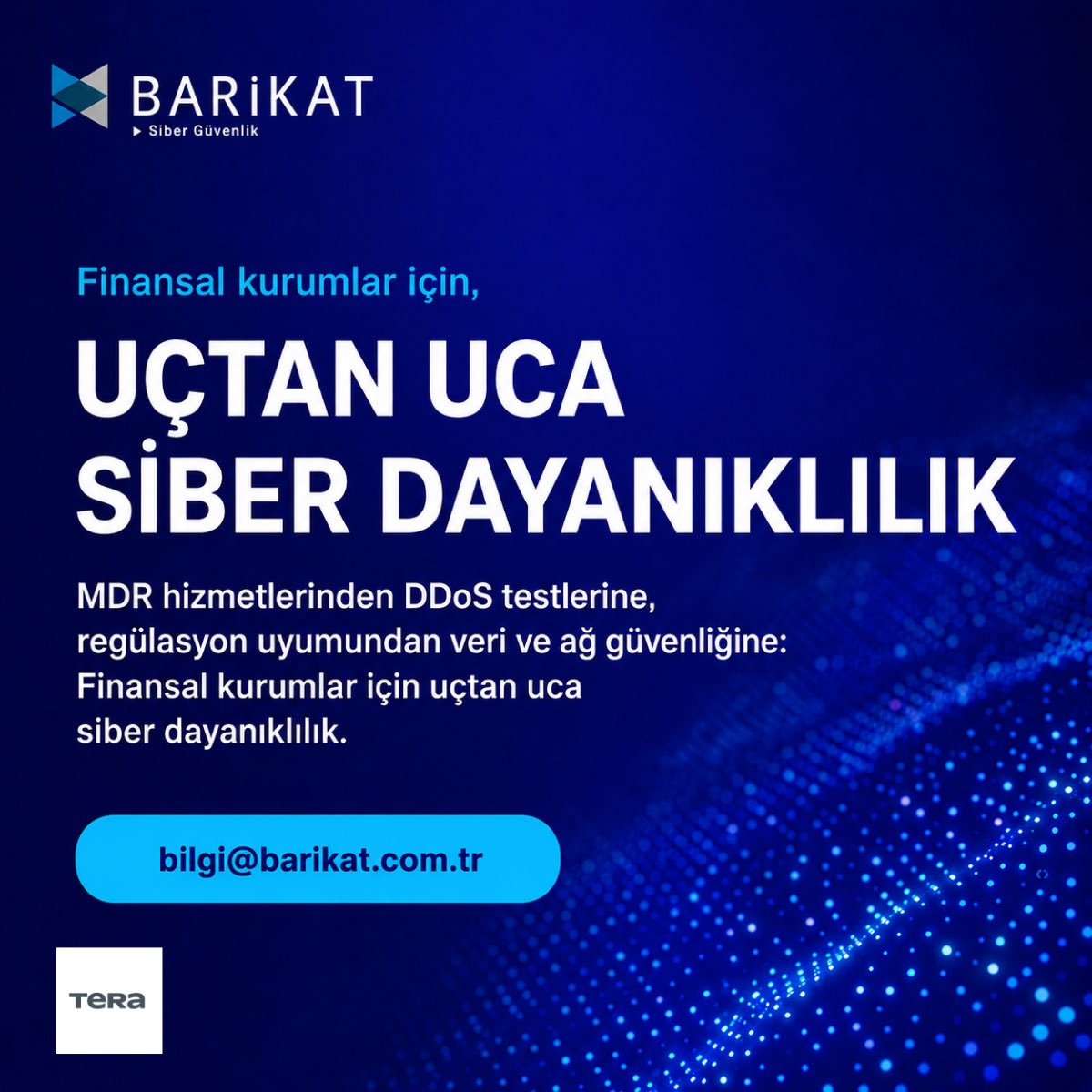 barikat_siber's tweet photo. Finans sektöründe siber güvenlik, yalnızca tehditleri önlemek değil; operasyonların sürekliliğini, müşteri güvenini ve regülasyonlara uyumu birlikte sağlamaktır.

Barikat Siber Güvenlik olarak finansal kurumların güvenlik ihtiyaçlarını bütüncül bir yaklaşımla ele alıyoruz:

🔹 7/24 izleme ve MDR hizmetleri
🔹 DDoS dayanıklılık testleri
🔹 Veri ve ağ güvenliği
🔹 Regülasyon ve uyumluluk desteği

Kurumunuza özel siber dayanıklılık çözümlerimiz hakkında bilgi almak için: 

📩 bilgi@barikat.com.tr

#Barikat #SiberGüvenlik #FinansSektörü #SiberDayanıklılık #MDR #DDoS #BilgiGüvenliği #TeraHolding