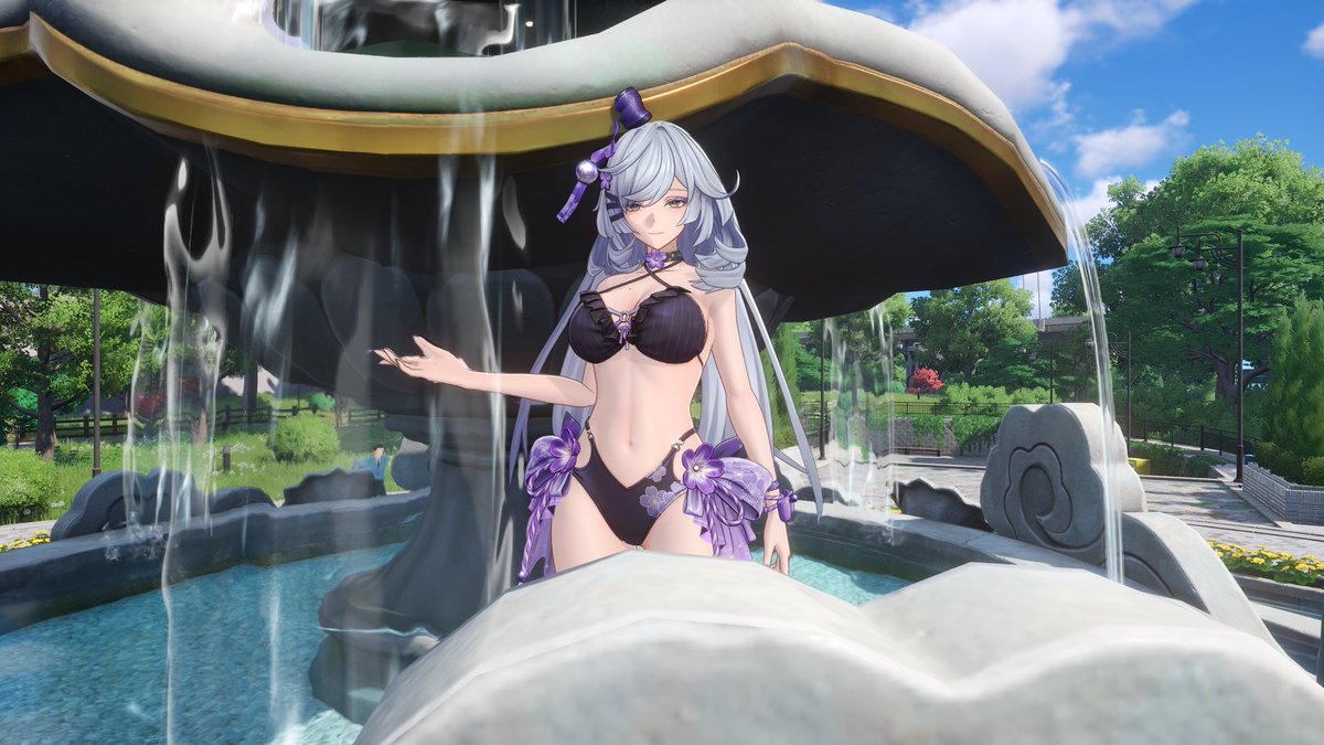masara_ASM1's tweet photo. 残虹さん幻影なのをいいことに噴水で水浴びを始める
#NTEcreator
#NTE https://t.co/rlX9fK1gvP