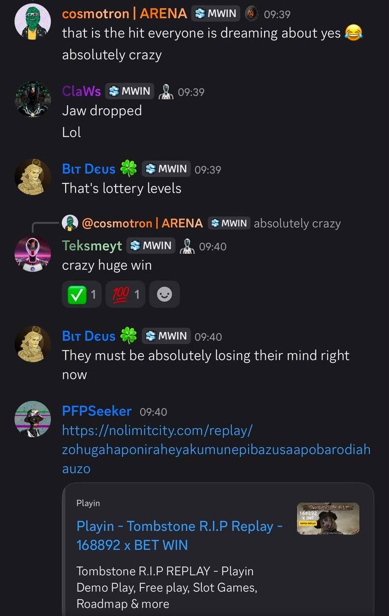 0xSweep's tweet photo. This is why @MetaWin is the best crypto casino

This dude turns 10 cents into $16k and the entire discord gets pinged with a real replay

No fake streamer shit, they only push real wins by real community members

They just announced $400,000 in rewards are being paid out to players this week

If you deposit on https://t.co/8yVxfBULA4, you qualify

I’m not saying you SHOULD gamble… But if you’re going to it needs to be on MetaWin

Comment your username, I’ll give one of you $250 to go spin with