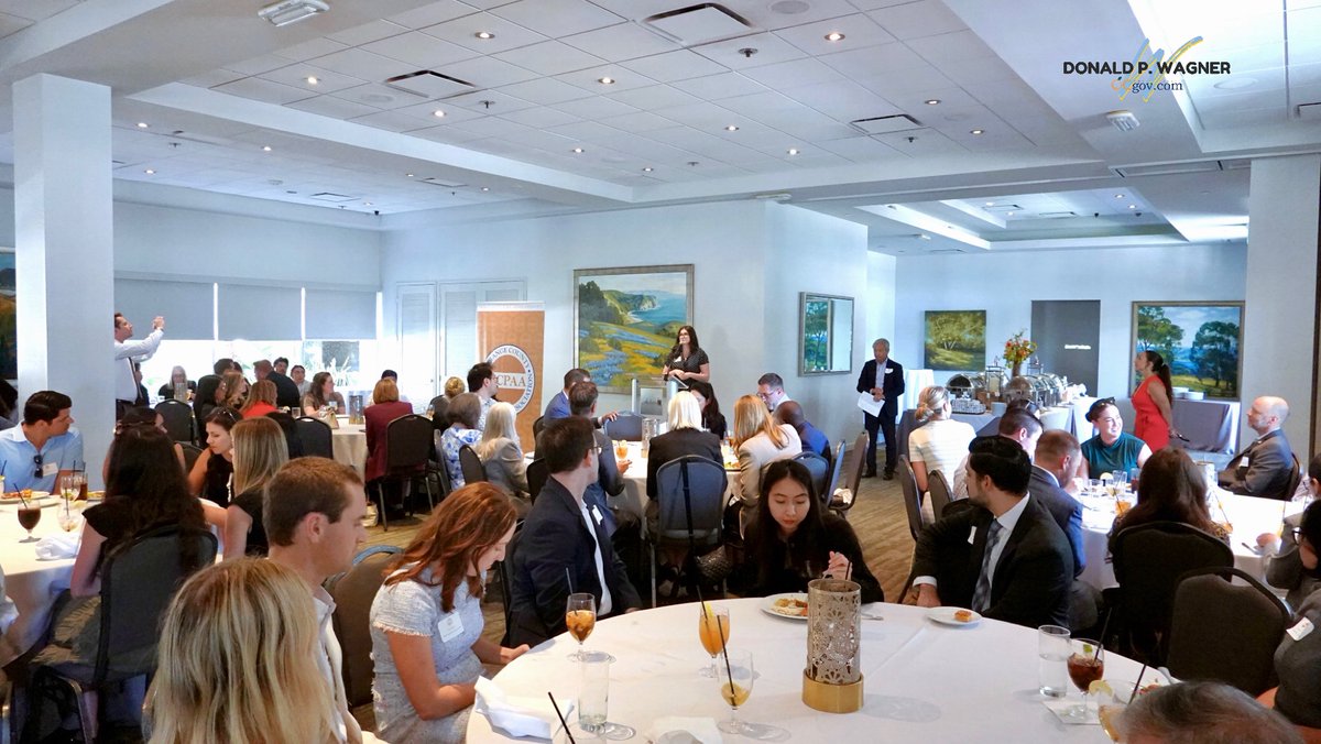 DonWagnerCA's tweet photo. Yesterday, my staff attended the Orange County Public Affairs Association Legislative Aides Luncheon, where my Policy Advisor, Amanda Castillas, gave an update on the Third District. 

It was a great turnout and wonderful opportunity to connect with legislative offices. https://t.co/pQ1LCerxPO