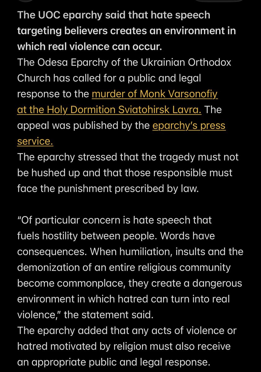 call_oforthodox's tweet photo. Odesa Eparchy urges public not to ignore murder om monk at Lavra❗️ https://t.co/o20w4mtfce