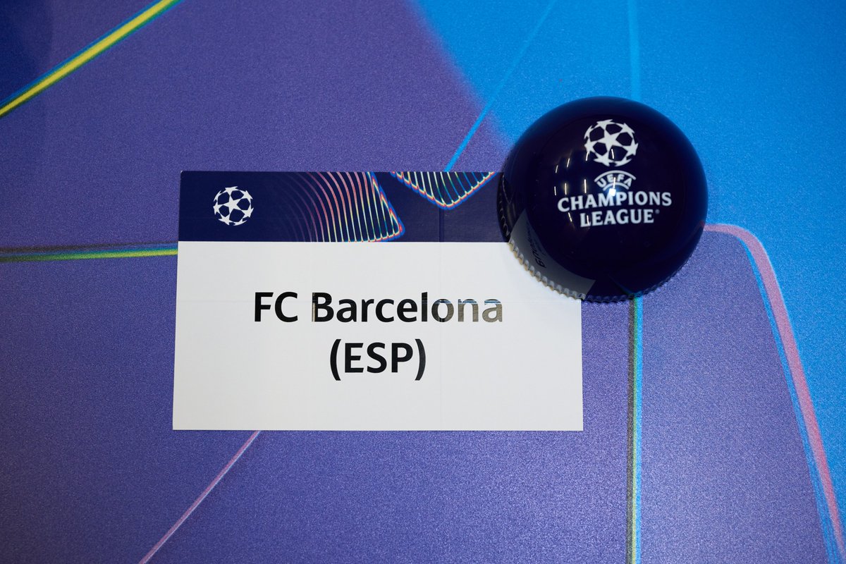 wowow_soccer's tweet photo. 🏆#UEFAチャンピオンズリーグ 2026-27⚽️
⚔️リーグフェーズ 組合せ抽選【速報】📢
＜🇪🇸バルセロナ 対戦カード＞

［H］🏴󠁧󠁢󠁥󠁮󠁧󠁿マンチェスター・シティ
［A］🇫🇷パリ・サンジェルマン
［H］🏴󠁧󠁢󠁥󠁮󠁧󠁿アストン・ヴィラ（🇯🇵#鈴木彩艶 所属）
［A］🇵🇹スポルティングCP
［H］🇳🇱フェイエノールト（🇯🇵#上田絢世 🇯🇵#渡辺剛 所属）
［A］🇹🇷ガラタサライ
［H］🇮🇹コモ
［A］🇦🇿サバハ

※[H]＝HOME [A]＝AWAY
※対戦日程は後日決定
#WOWOWでCL #UCLdraw