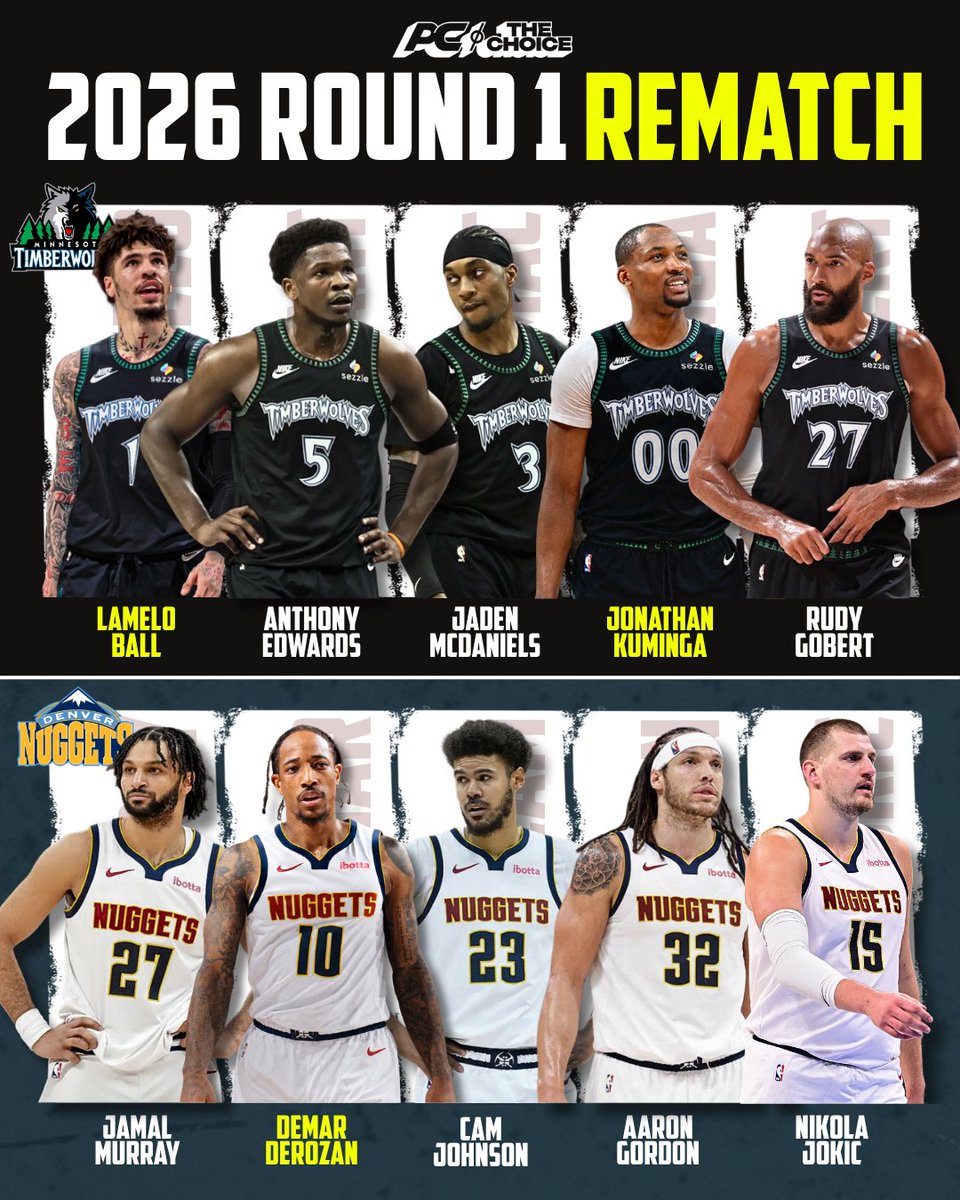 PlayersChoice_'s tweet photo. Who wins this 2026 NBA Playoffs Rematch fully healthy?🤔 https://t.co/tmc2Wd6RzY