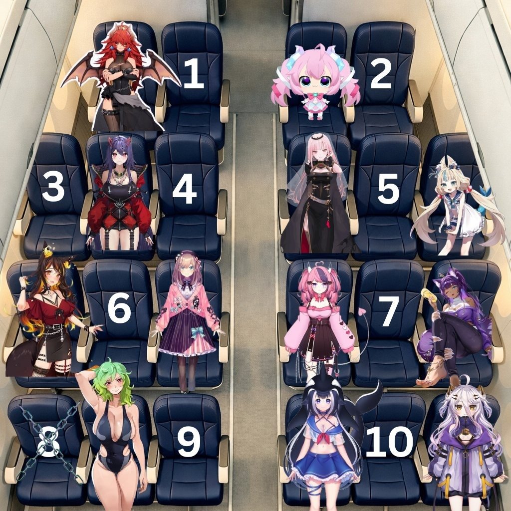 liaENVt's tweet photo. Be honest… which seat are you choosing, and what are you hoping happens once the seatbelt sign turns off? 👀💺🔥
No wrong answers. Just questionable one
#Vtuberㅤ https://t.co/CMCWEk572p