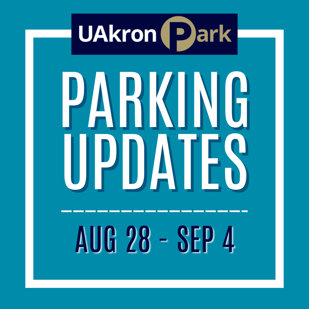 UAkronPark's tweet photo. This week’s Parking Updates are here!

It’s a relatively quiet week for parking impacts, but there are still a few reminders to keep on your radar:

🅿️ Know your pay-only lots
🎟️ Purchase your permit if you haven’t already
🚗 Check your active vehicle and license plate information
🚧 Limited parking remains available in Lot 37 (Schrank Deck)

📬 Read this week’s Parking Updates:
🔗 ​https://t.co/n29vqdogk9

#UAkronPark #UniversityOfAkron #CampusParking #ParkingUpdates #GoZips
