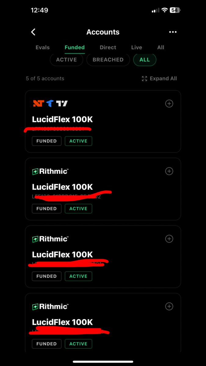 Traderkam26's tweet photo. @austinsilverfx Still got my 5 fundeds, 3 in profit, 2 barely holding on🔥 https://t.co/CwaYmQ4YpD
