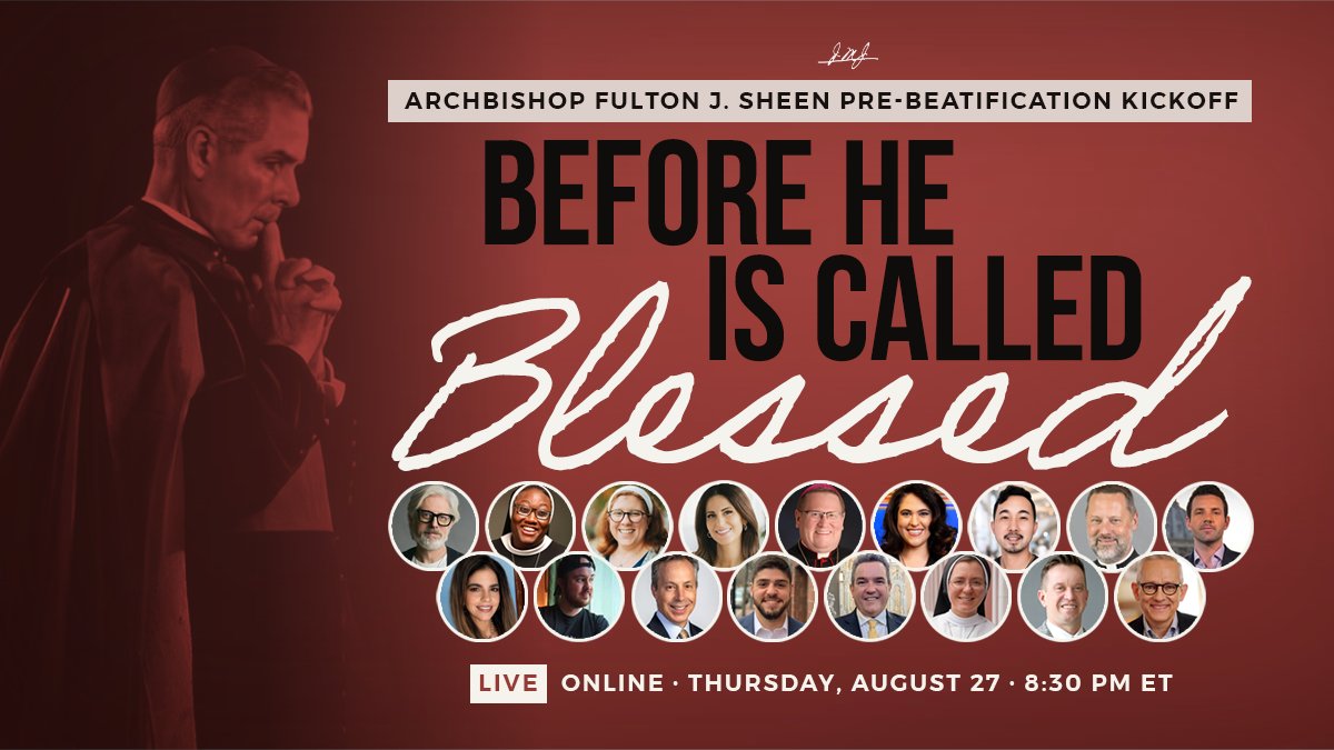 CatholicBuzz's tweet photo. 🚨SPECIAL LIVE EVENT TONIGHT “Before he is called Blessed” at 8:30pmET!🚨

Sign up for a FREE livecast featuring prominent Catholics you know and love, including our president @AMDG Lisa Wheeler.

Discover the extraordinary man and pioneering Catholic communicator the Church is preparing to honor, why this moment matters, and how YOU can be part of the Beatification celebration.

There is still time to join! Register at https://t.co/Z2bn0MK2i4🔗