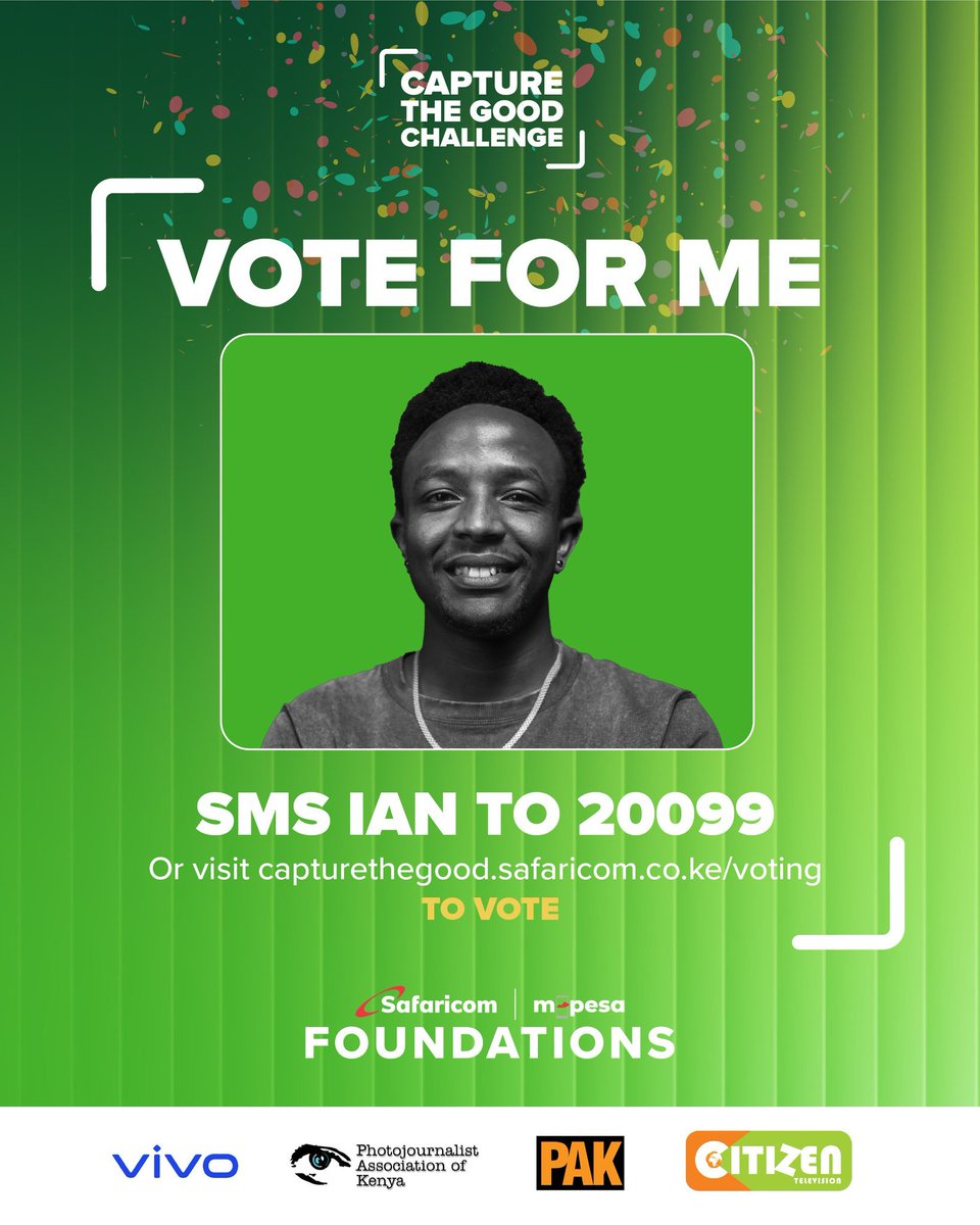 Msoo__G's tweet photo. #CaptureTheGood finalists have brought the beautiful stories worth celebrating in Kenya to life and it’s now time to vote for your favourite.
Online voting  https://t.co/iqQ8xVHLJt or USSD voting for free SMS the contestant’s NAME to 20099 
#TransformingLives @SafaricomPLC https://t.co/ARQxCudi6s