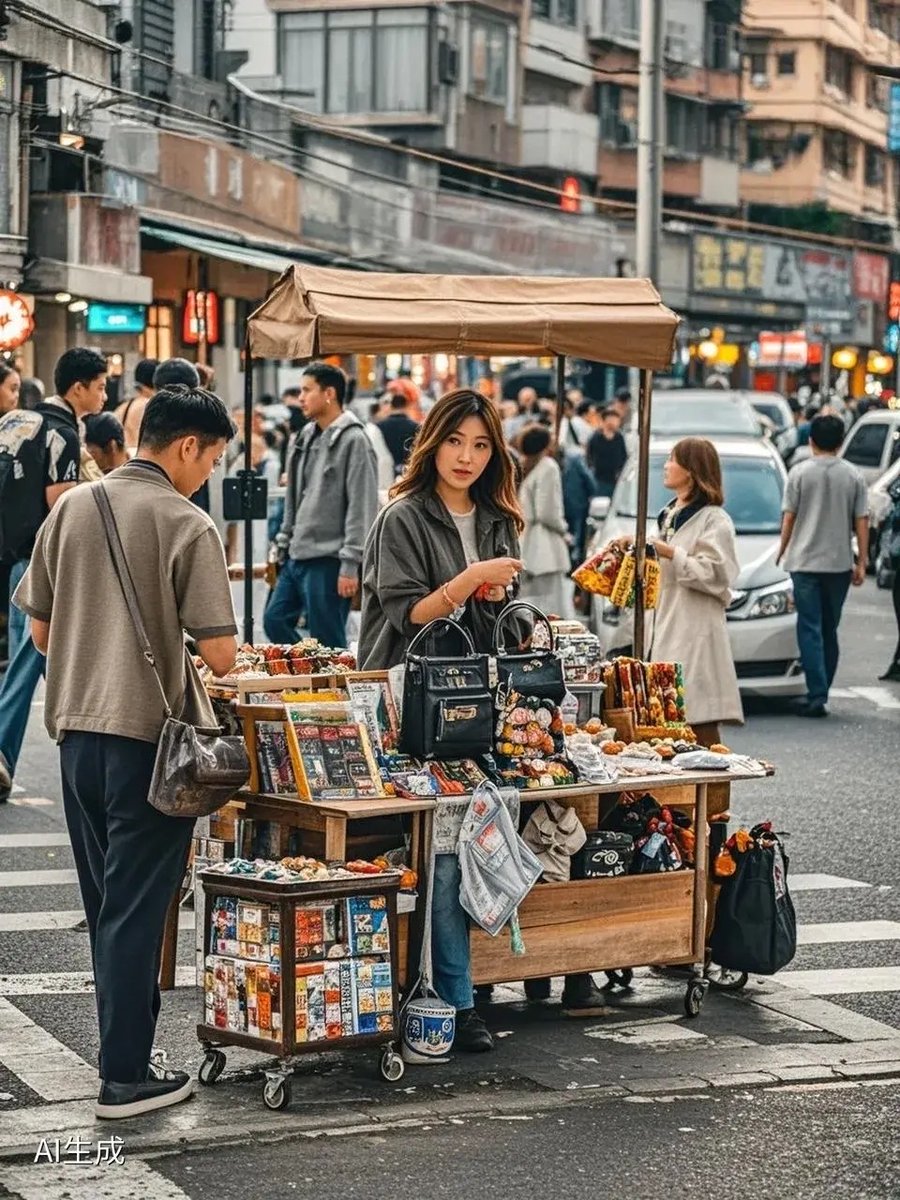 rebelangel12's tweet photo. Vendors calling out to passersby on a sun-dappled side street – small city vibes hit different. https://t.co/jkhOSsLpti