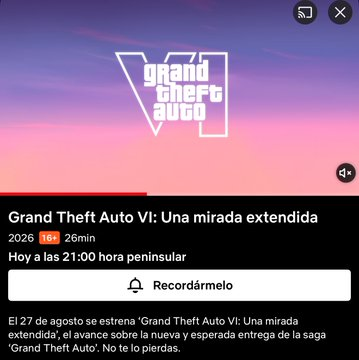 gtavileaks__'s tweet photo. Una mirada extendida durará 26 MINUTOS y se estrenará hoy a las 21:00 (hora peninsular española), en exclusiva en Netflix. Todo lo mostrado ha sido capturado directamente en PlayStation 5. Además, estará disponible globalmente con subtítulos en español y otros 12 idiomas. https://t.co/xbyOrsv9n1